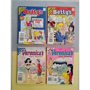 Vintage Archie Comics Betty & Veronica Digest Magazine Lot of 4 Comic Books Teen